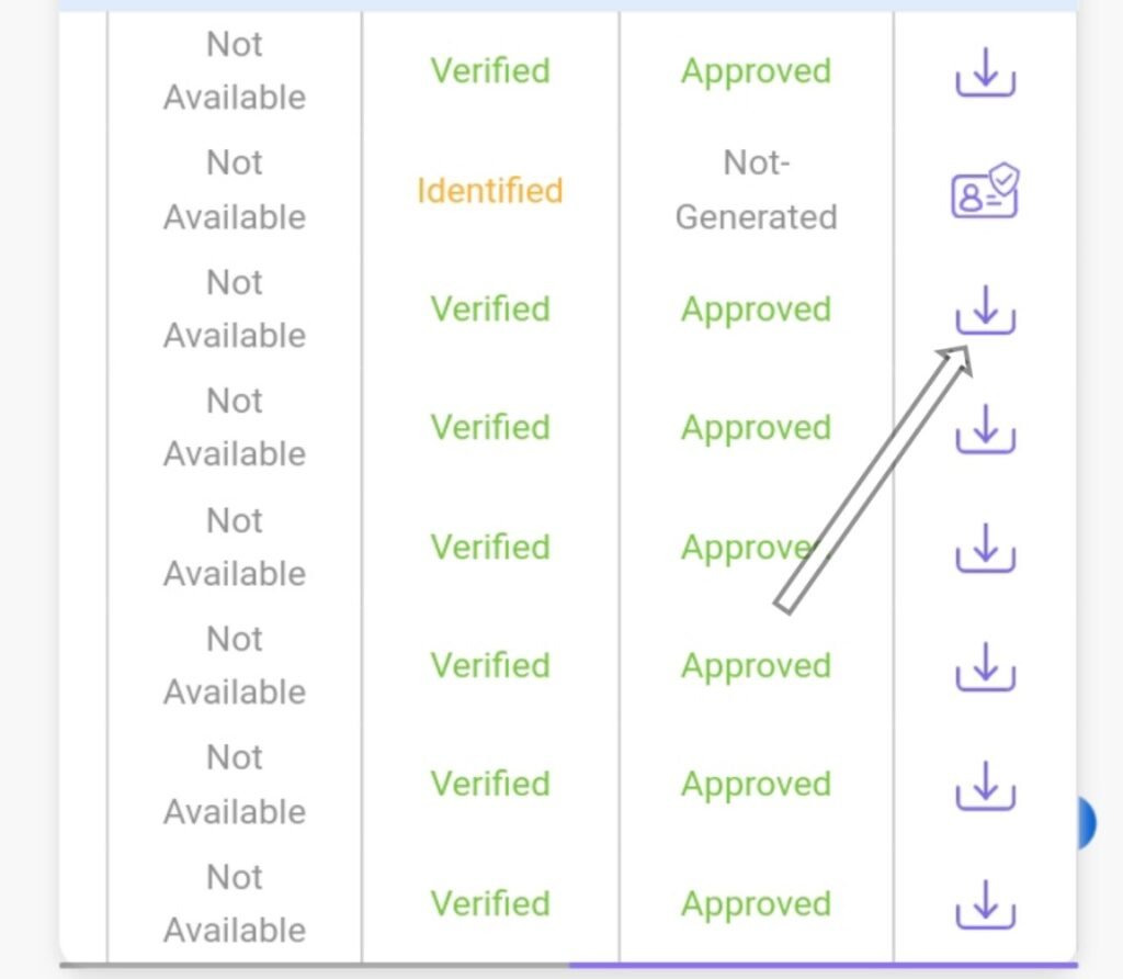 action option click the download symbol